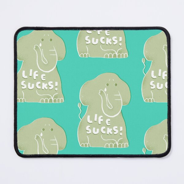 Item preview, Life Sucks! Cute Tears Elephant Print designed and sold by Yan Yu Lee.
