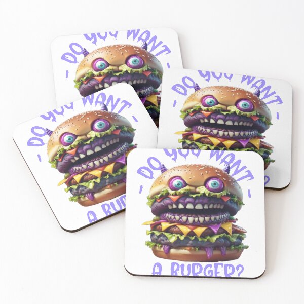 Item preview, Creepy Hamburger Monster "Do you want a burger?" designed and sold by EmeraldCauldren.
