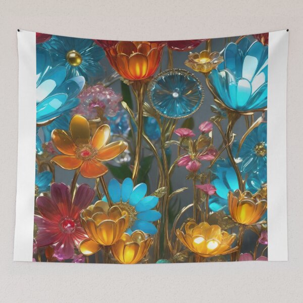 Item preview, 3d Colorful Flowers Backgroun, Floral Pattern designed and sold by HAKKI ARSLAN.