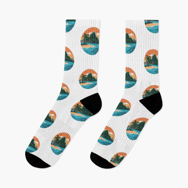 Item preview, Vintage Beach with Mountains designed and sold by MaateoDesign.