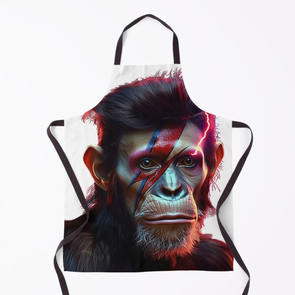Item preview, David Bowkey - Aladdin Sane David Bowie Inspired Chimpanzee T-Shirt designed and sold by RocknRollMunkey.