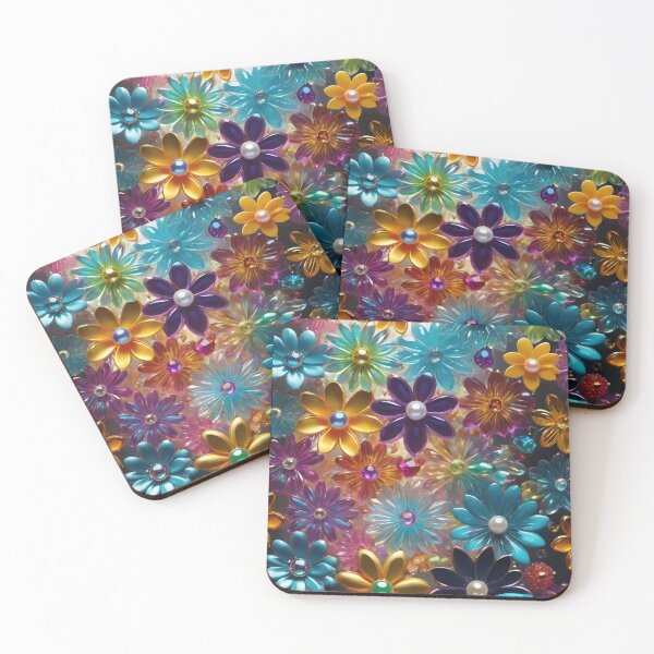 Item preview, 3d Colorful Flowers Backgroun, Floral Pattern designed and sold by HAKKI ARSLAN.