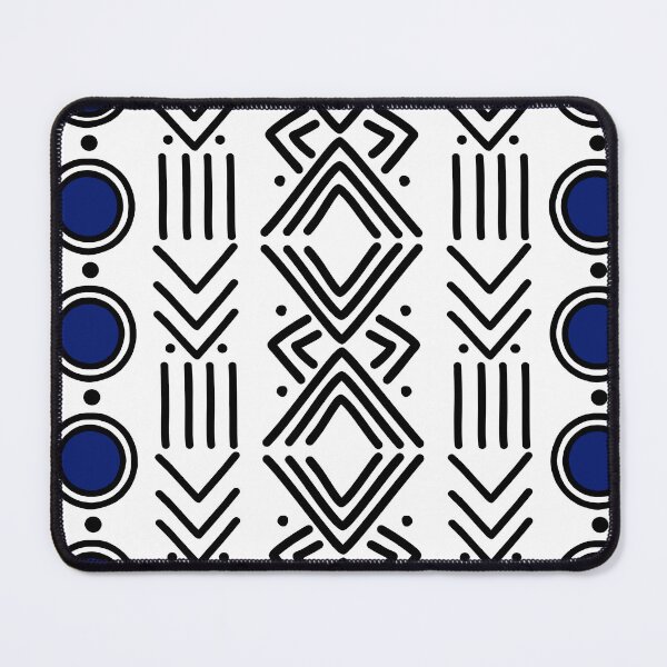 Item preview, White African Mud Cloth Bogolan Abstract Pattern designed and sold by funkyvibes.
