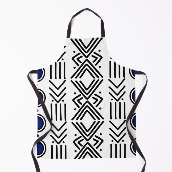 Item preview, White African Mud Cloth Bogolan Abstract Pattern designed and sold by funkyvibes.