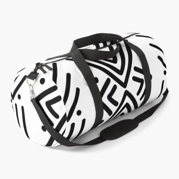 Item preview, White African Mud Cloth Bogolan Abstract Pattern designed and sold by funkyvibes.