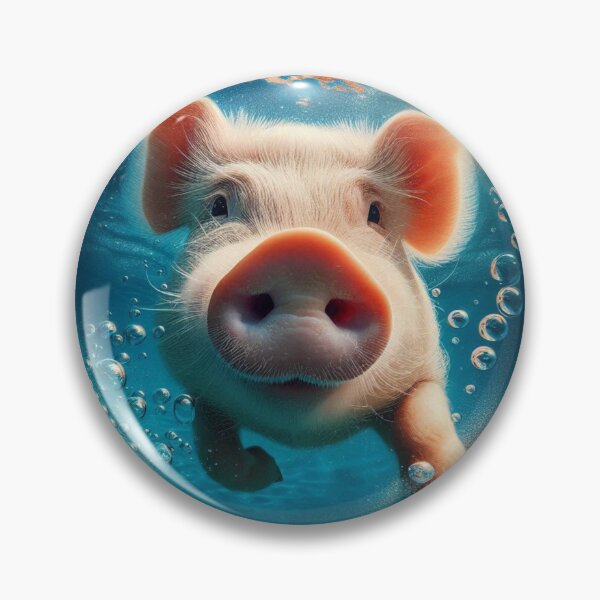 Item preview, Hilarious Underwater Animal Selfies - Pig| Unique Designs on Redbubble designed and sold by MiszungART.