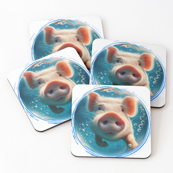 Item preview, Hilarious Underwater Animal Selfies - Pig| Unique Designs on Redbubble designed and sold by MiszungART.