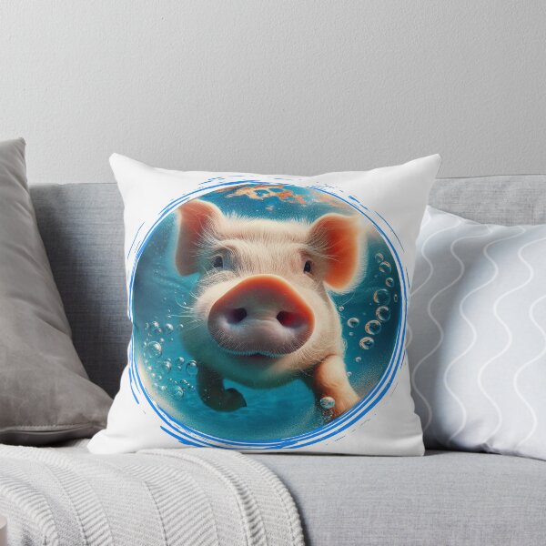 Item preview, Divertidas selfies de animales bajo el agua: cerdo | Diseños únicos en Redbubble designed and sold by MiszungART.