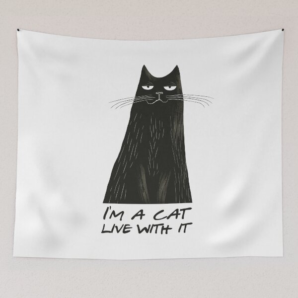 Item preview, I'm a cat. Live with it. designed and sold by SpoonToonCnt.