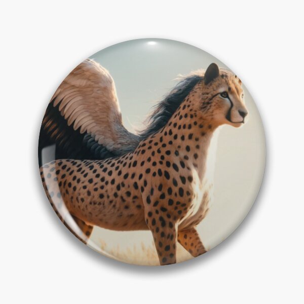 Item preview, Ethereal Cheetah-Pegasus Hybrid: Soaring Fantasy in Golden Fields designed and sold by FantasyHybrids.