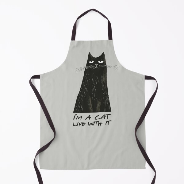 Item preview, I'm a cat. Live with it. (Gray Background) designed and sold by SpoonToonCnt.
