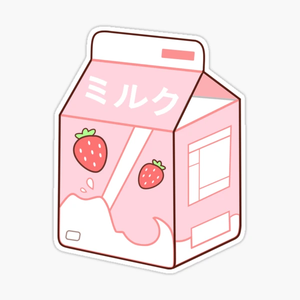 Strawberry Milk Sticker for Sale by BeeReckless