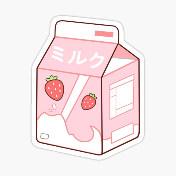 Lait fraise Sticker