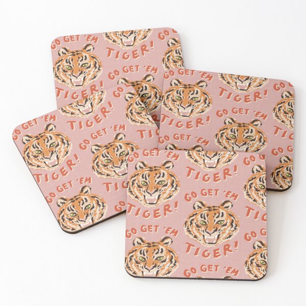 Item preview, Pink Go Get’ em Tiger Print designed and sold by Yan Yu Lee.