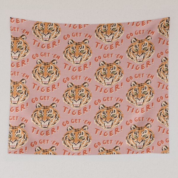 Item preview, Pink Go Get’ em Tiger Print designed and sold by Yan Yu Lee.
