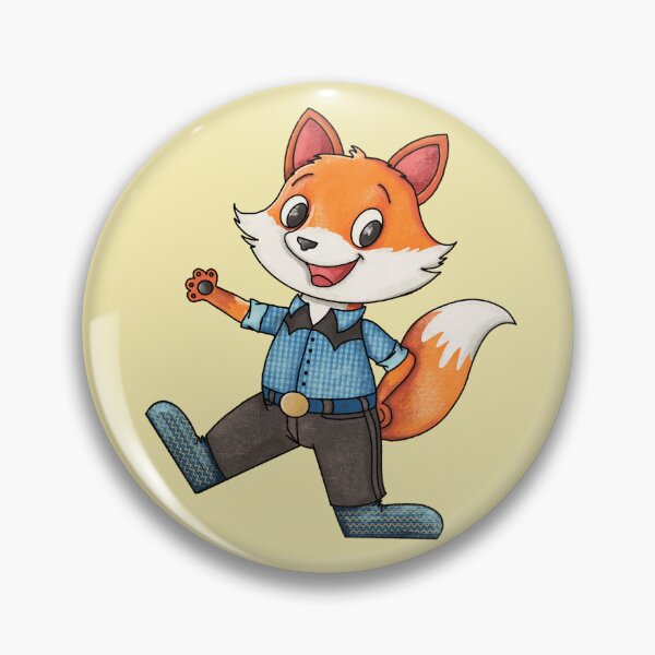 Item preview, Finneas Fox Loves Flannels and Socks - Blue designed and sold by Julie-Matthews.