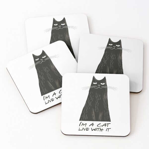 Item preview, I'm a cat. Live with it. designed and sold by SpoonToonCnt.