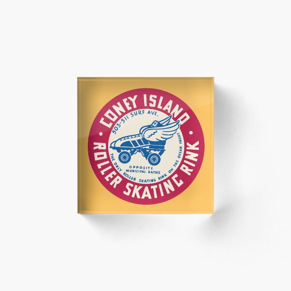 Coney Island Roller Skating Rink Acrylic Block