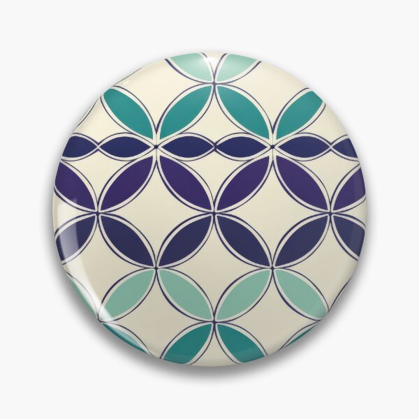 Item preview, Abstract Geometric Pattern With Teal, Purple, and White Circles designed and sold by brandway.