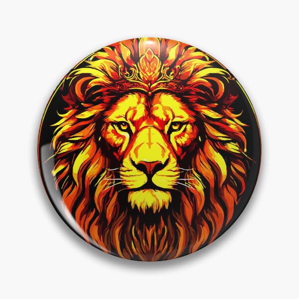 Item preview, Majestic Golden Lion with Regal Mane Art Print designed and sold by VikArtStudio.