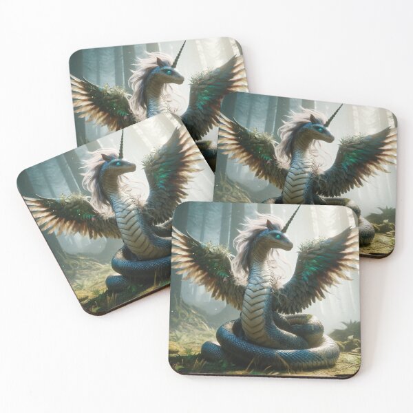 Item preview, Mystical Snake-Alicorn Hybrid: Enchanted Forest Guardian designed and sold by FantasyHybrids.