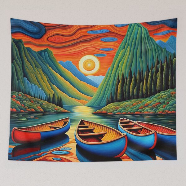 Item preview, Boat in fjord 9 designed and sold by George Hutton Hunter.