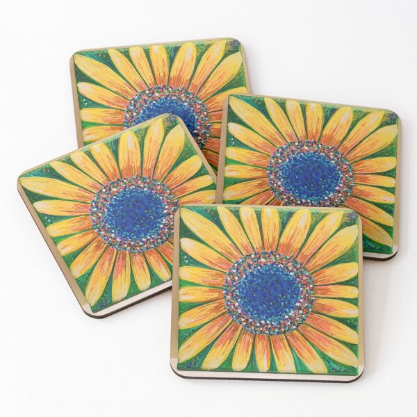 Item preview, bright sunflower painting designed and sold by Itam.