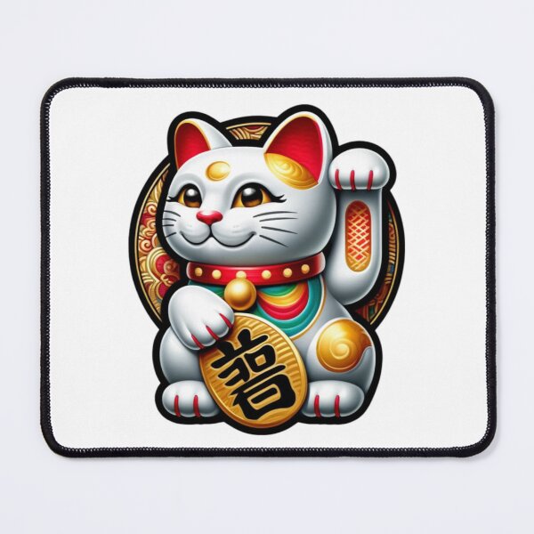 Item preview, Fortune Cat Design - Maneki Neko Lucky Charm Illustration designed and sold by ShaikTalatAziz.