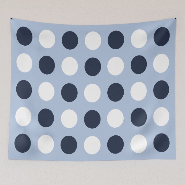 Item preview, NAVY BLUE, WHITE and ALICE BLUE Symmetrical POLKA DOTS  designed and sold by RachelMacht.