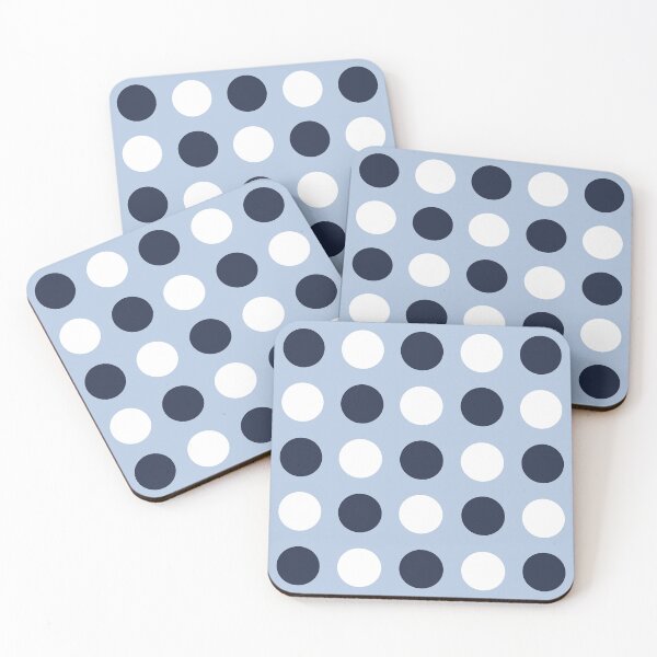 Item preview, NAVY BLUE, WHITE and ALICE BLUE Symmetrical POLKA DOTS  designed and sold by RachelMacht.