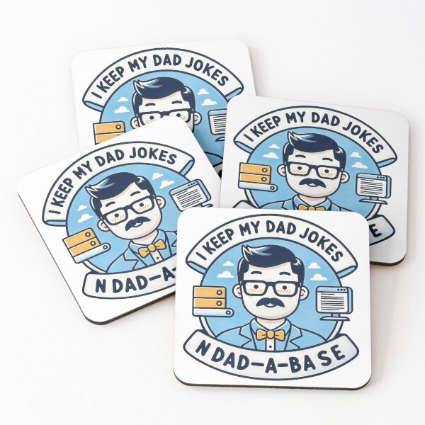 Item preview, Keep All My Dad Jokes in a Dad-a-Base - Funny Dad Joke Design designed and sold by KriticalDesigns.