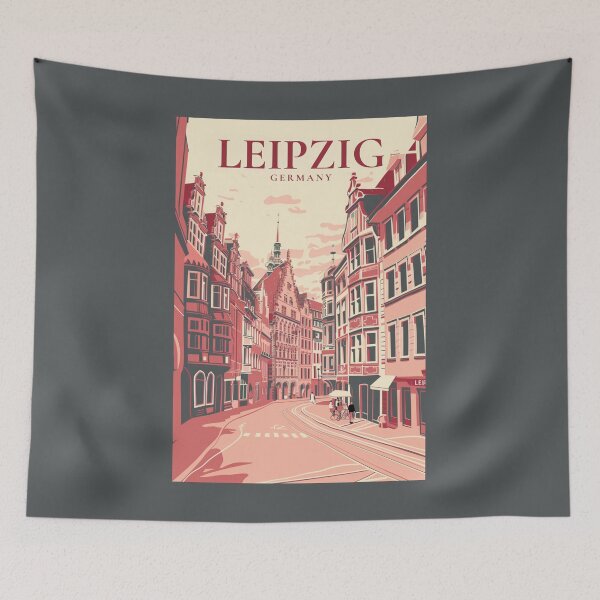 Item preview, A Vintage Travel Illustration of Leipzig - Germany  designed and sold by GoodOldVintage.