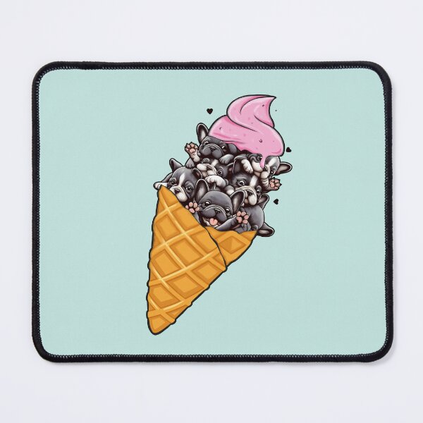 Item preview, French bulldogs and icecream! "Frenchie and icecream!! cute pet, Frenchie lovers or owners, dog lovers designed and sold by Collagedream.