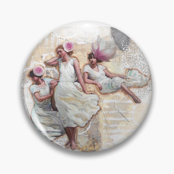 Item preview, Angels in the Wind with Flower Hats designed and sold by J CSmith Art.