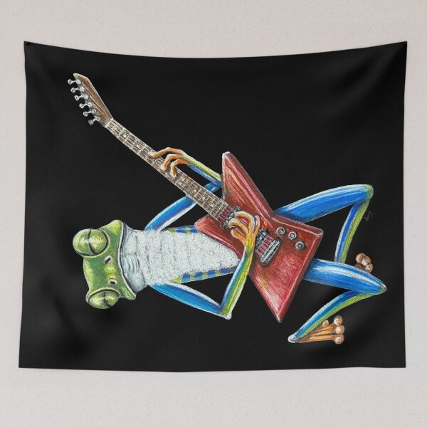 Item preview, Frog Guitar Solo designed and sold by GardenPartyArt.