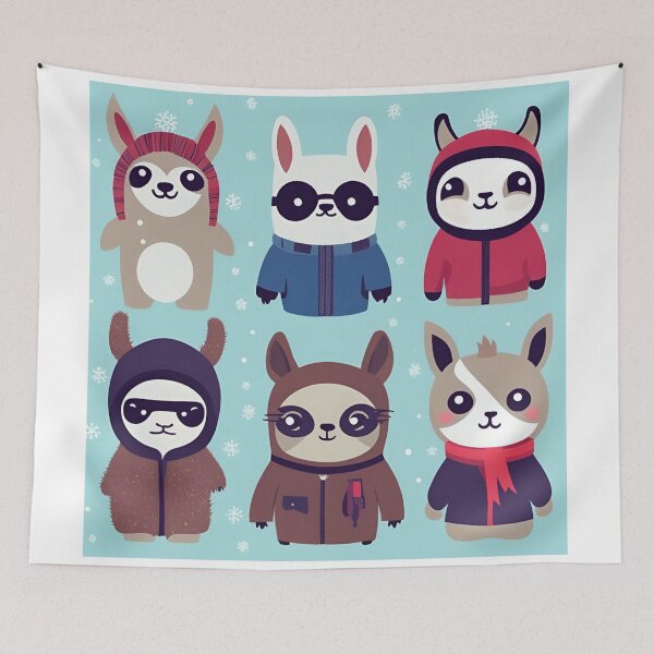 Item preview, Cute Kawaii Winter Animals designed and sold by FitEnvy.