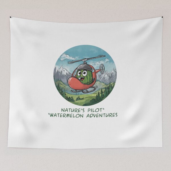 Item preview,  melon drives a Helicopter designed and sold by sunlight-tshirt.