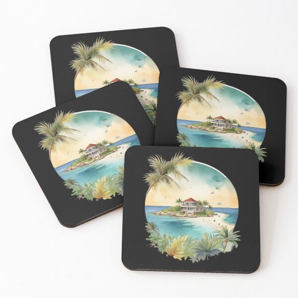 Item preview, watercolor caladesi island designed and sold by EuropeanPrints.