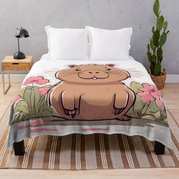 Item preview, Flower Kawaii Capybara  designed and sold by FitEnvy.