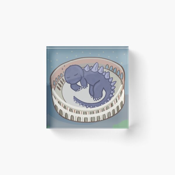 Item preview, Godzilla sleeping in the Colosseum designed and sold by marakiiart.