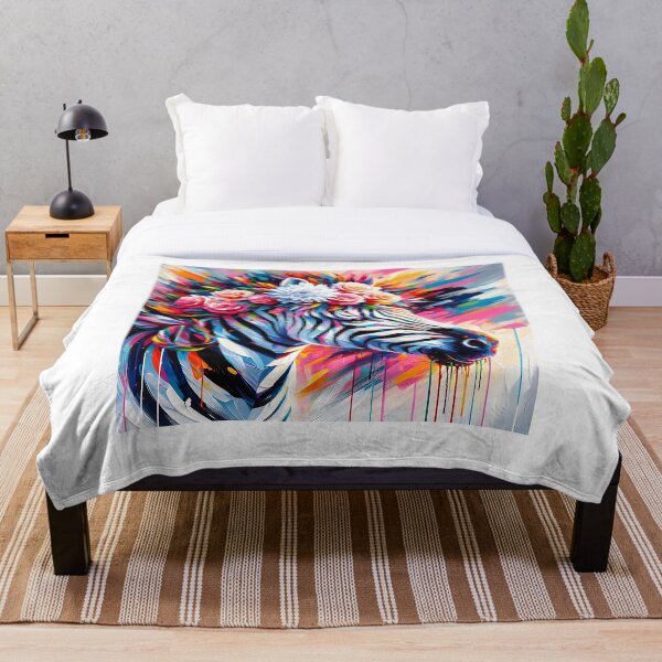 Artikelvorschau, Majestätisches blühendes Zebra aus Acryl entworfen und verkauft von InsanseCreation.