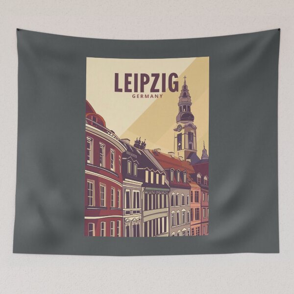 Item preview, A Vintage Travel Illustration of Leipzig - Germany  designed and sold by GoodOldVintage.