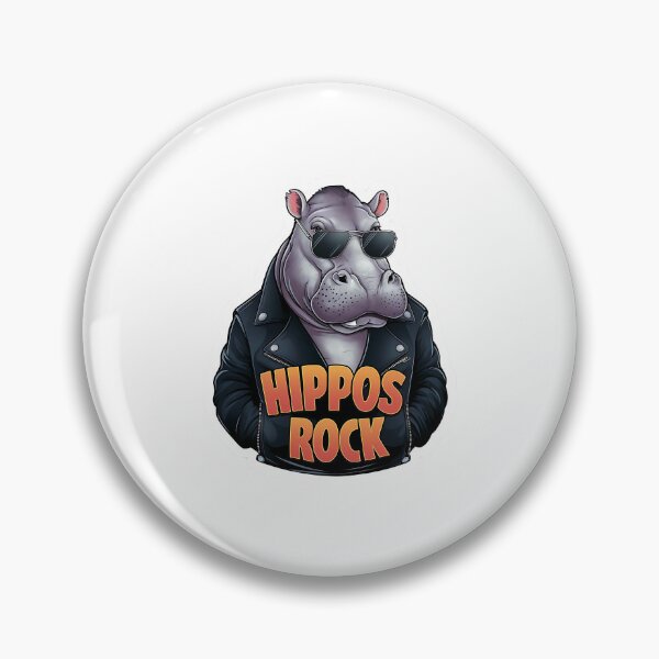 Artikelvorschau, Hippos Rock, süßes lustiges Nilpferd entworfen und verkauft von Haji  Kamora.