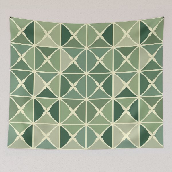 Item preview, Abstract Green And Beige Geometric Pattern Background Design designed and sold by brandway.