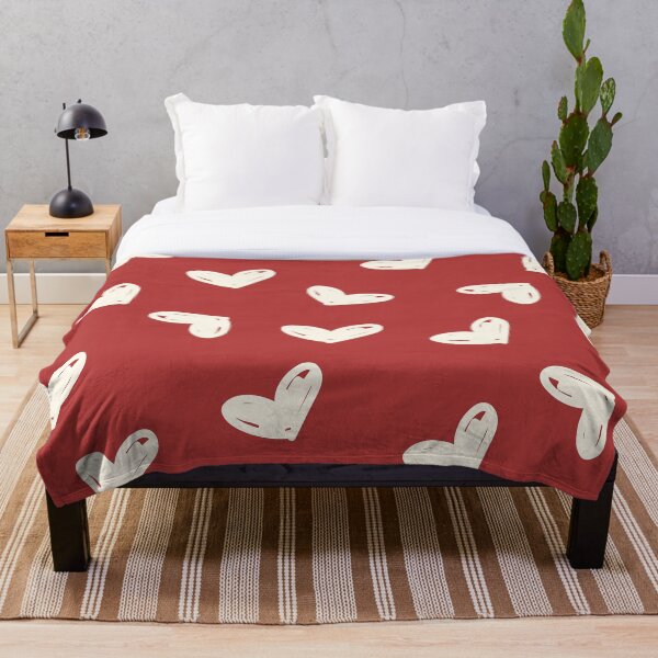 Item preview, Red Beige Cute Hearts Pattern designed and sold by LMStudioDesigns.