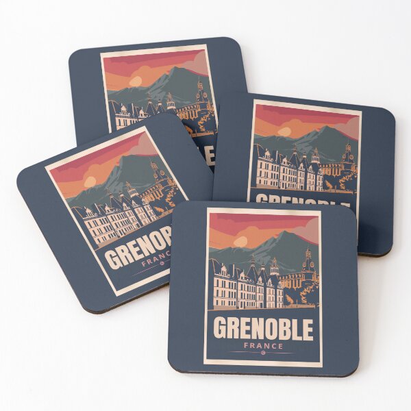 Item preview, A Vintage Travel Illustration of Grenoble - France designed and sold by GoodOldVintage.