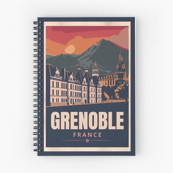 Item preview, A Vintage Travel Illustration of Grenoble - France designed and sold by GoodOldVintage.