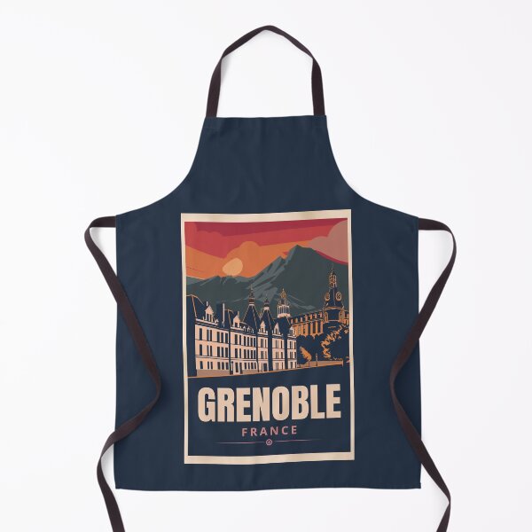 Item preview, A Vintage Travel Illustration of Grenoble - France designed and sold by GoodOldVintage.