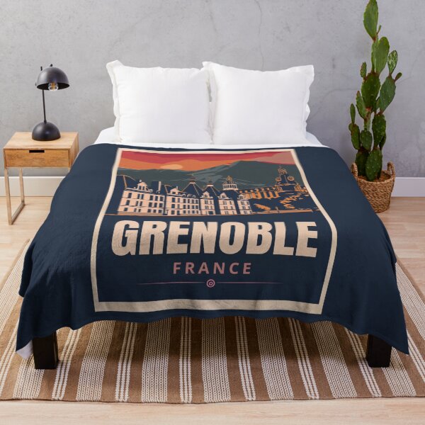 Item preview, A Vintage Travel Illustration of Grenoble - France designed and sold by GoodOldVintage.