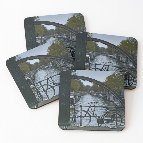 Item preview, Bicycle on Amsterdam Bridge at Dusk designed and sold by InbalTurShalom.